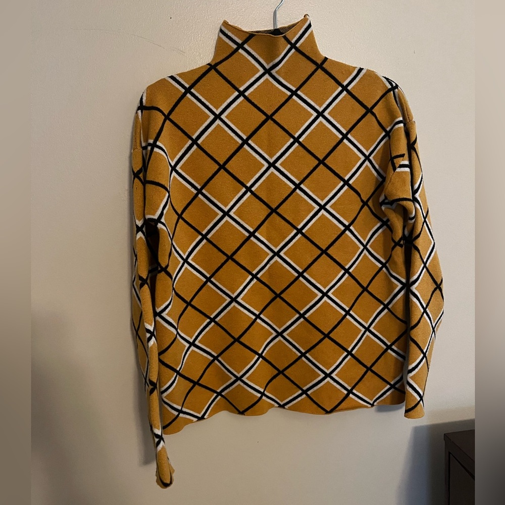 Double knit mock neck sweater